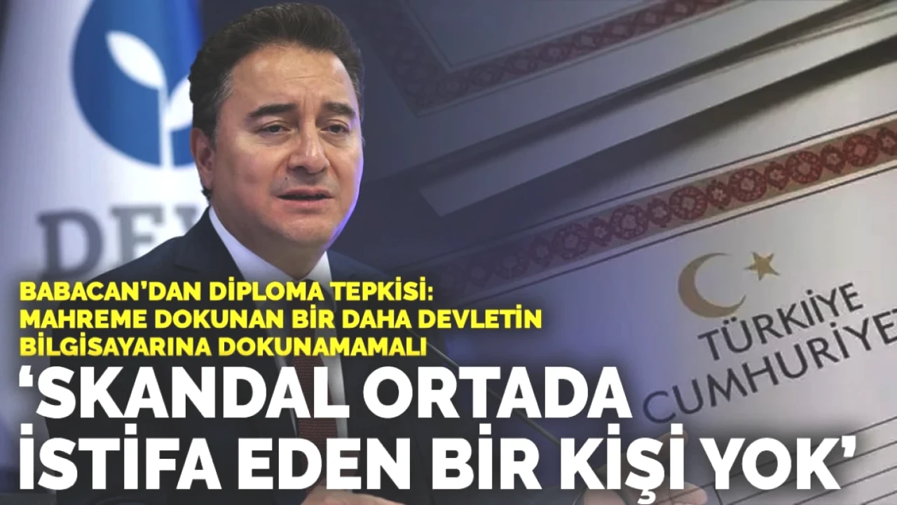 Babacan'dan Sert Çıkış! 'Mahreme Dokunanlar Devlet Bilgisayarına Girememeli'